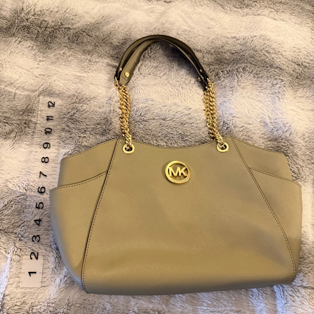 Michael Kora Jet Set Large Signature Logo Shoulder Bag